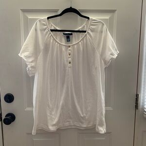 White Karen Scott Women's Top 2X
